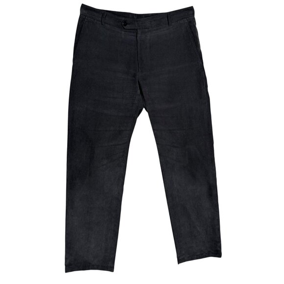 Giorgio Armani Collezioni Soft Mens Corduroy Pants Black Trousers 34x32 - Picture 1 of 9